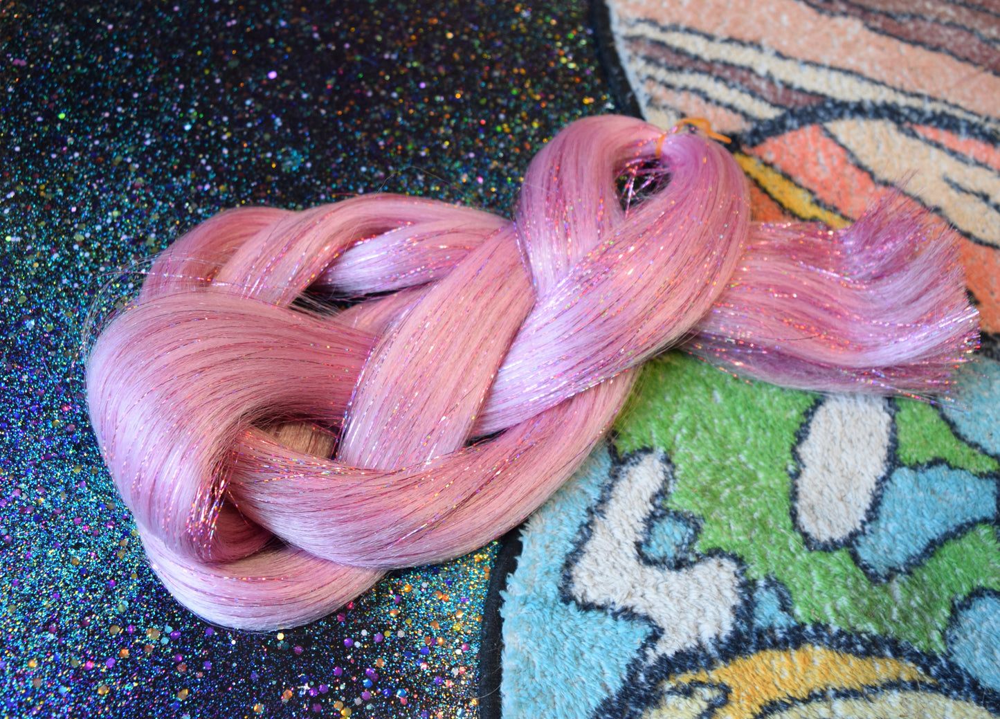 JUPiTER - SOFT PiNK TiNSEL FESTiVAL BRAiD