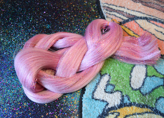 JUPiTER - SOFT PiNK TiNSEL FESTiVAL BRAiD