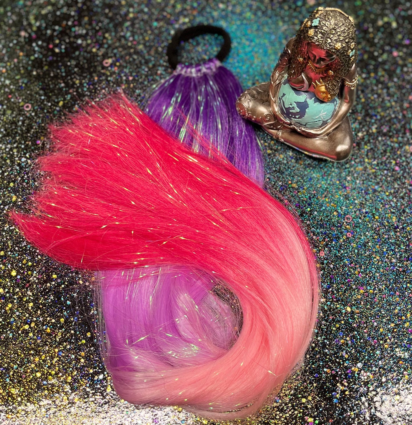 FReYA - DeEP PuRPLE OMBRe PONYTAiL EXTENSiON